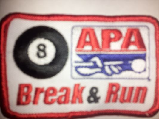 🔥💥🎱 APA 8 BREAK & RUN PATCH AMERICAN POOLPLAYERS NEW  🎱💥🔥