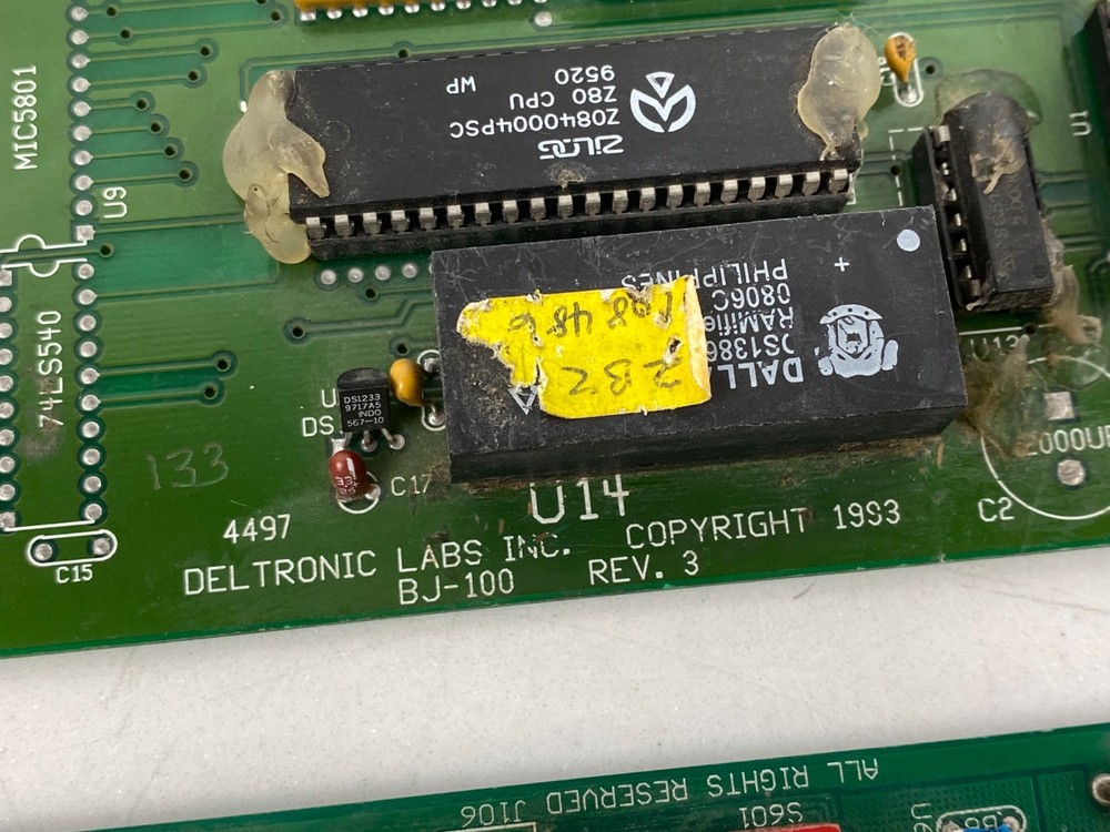 Deltronics Labs BJ-100 REV.3 Ticket counter Controller W/ Controller Board PCB