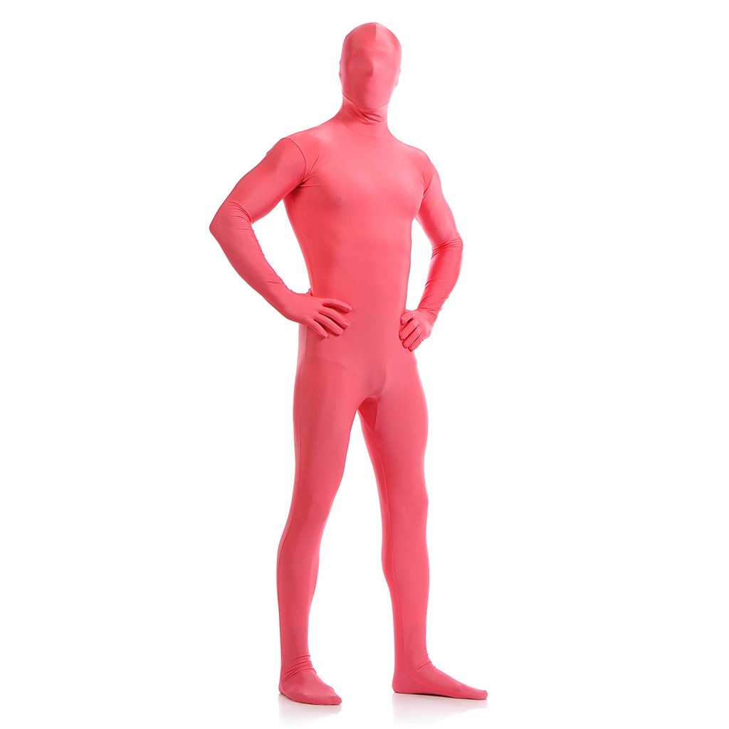 DH Zentai Suit Men's Spandex Halloween Full Body Face Covered Costume