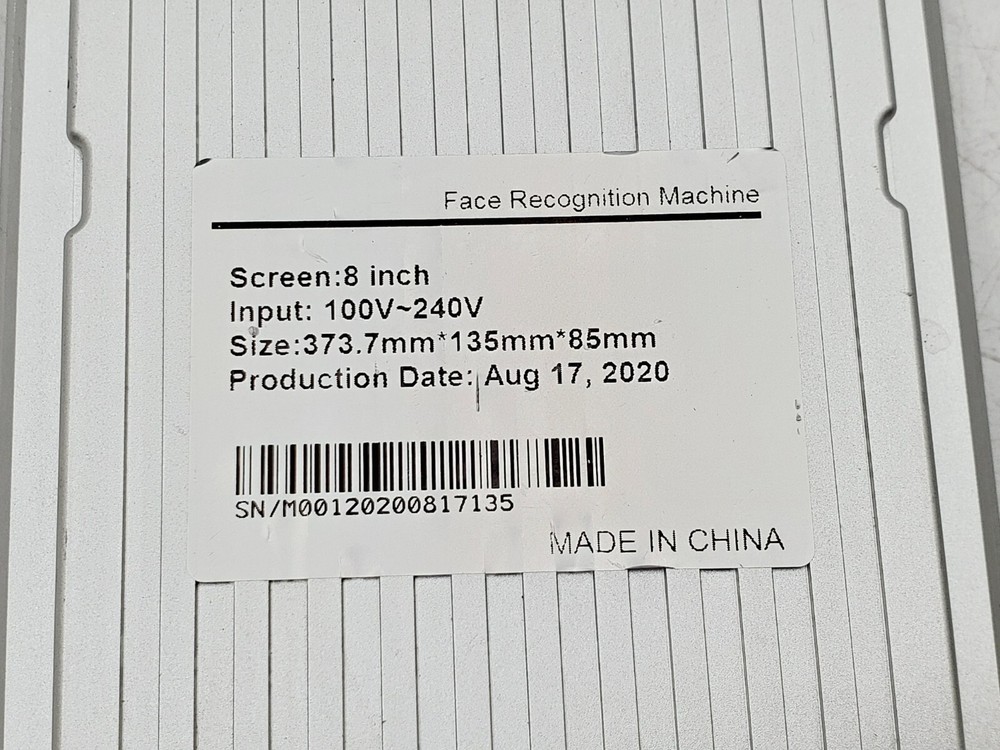 8-Inch Screen Thermal Imaging Access Control Machine with Face Recognition