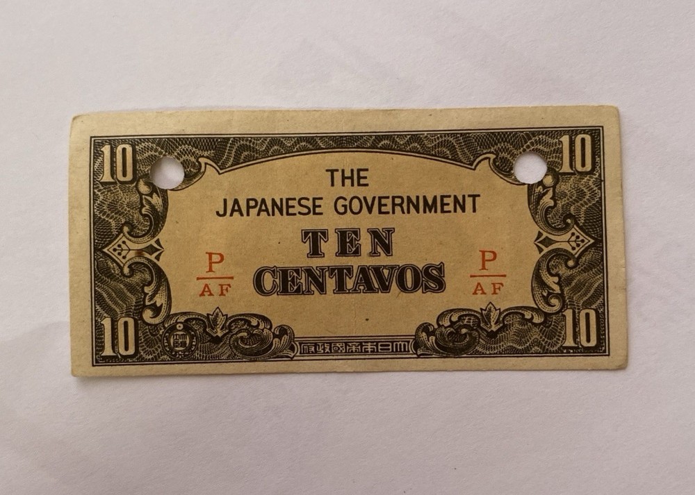 Philippines 10 Centavos Japanese Invasion P/AF