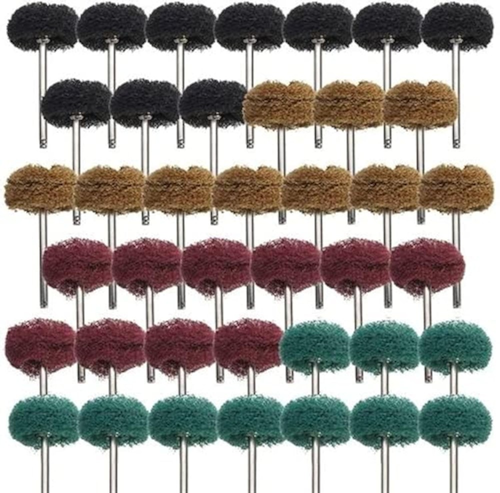 40Pack Abrasive Buffing Wheels Drill Attachment Polishing Wheels for Rotary Tool