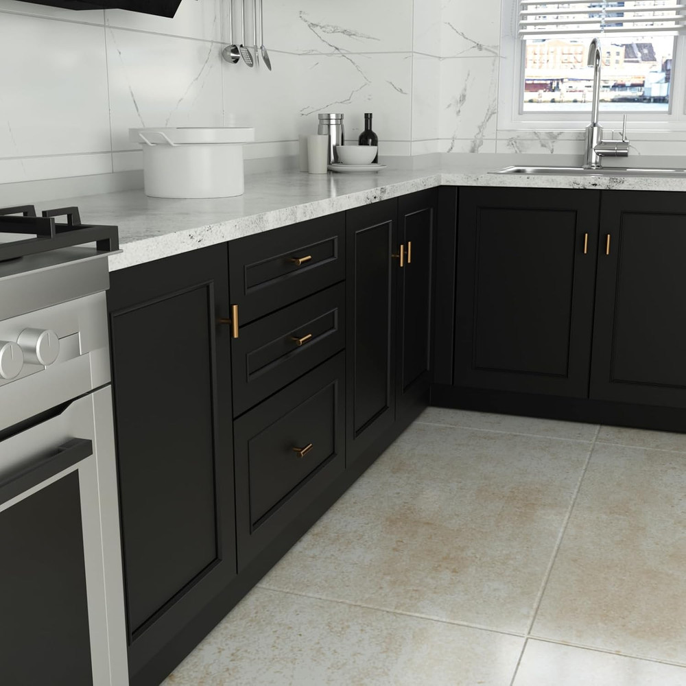 10 Pack Gold Cabinet Knobs Brushed Brass Drawer Knobs Gold Dresser Hardware - LS