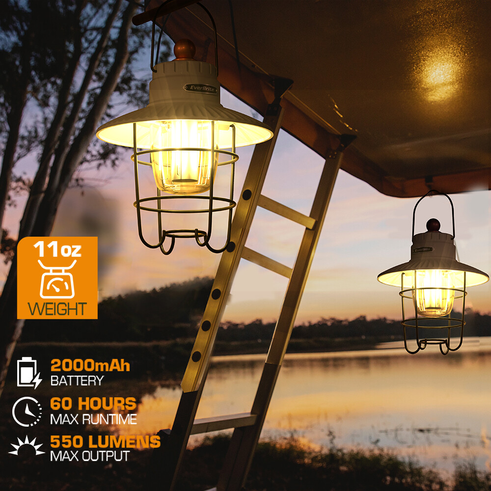 EverBrite LED Camping Lantern USB C Rechargeable Lantern 3 Lights Modes Lanterns