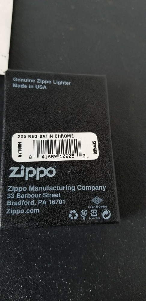 NEW 2014 ZIPPO LIGHTER SATIN CHROME E-14 UNFIRED SEALED