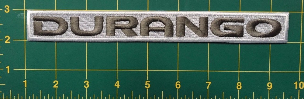 Durango patch dodge durango patch 8.5" wide heat seal iron on or sew on patch