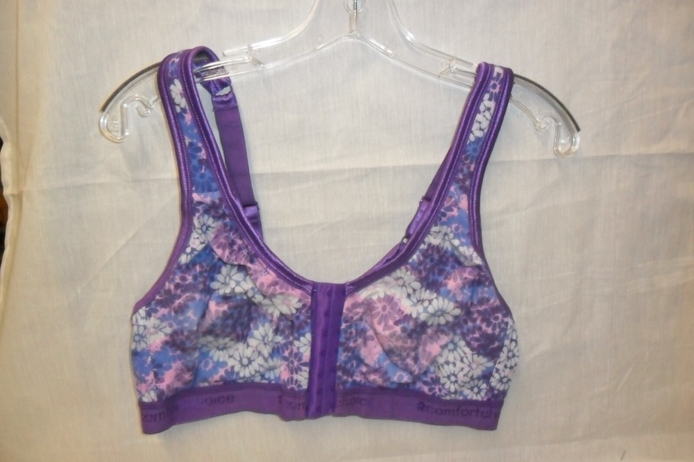 NWOT Comfort Choice Wireless Front Hook Multicolor Bra Size 42DD