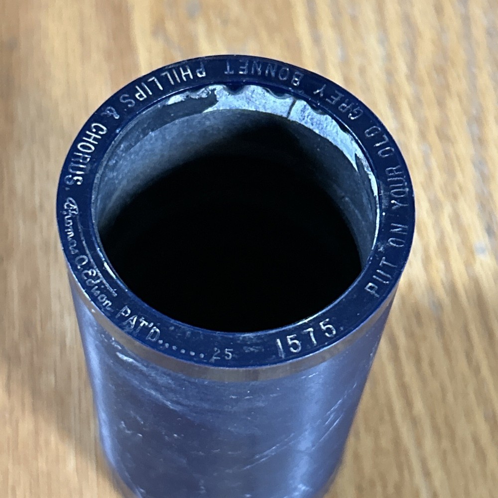 Edison Cylinder Record Put On Your Old Grey Bonnet 1575 Phillips BA Untested