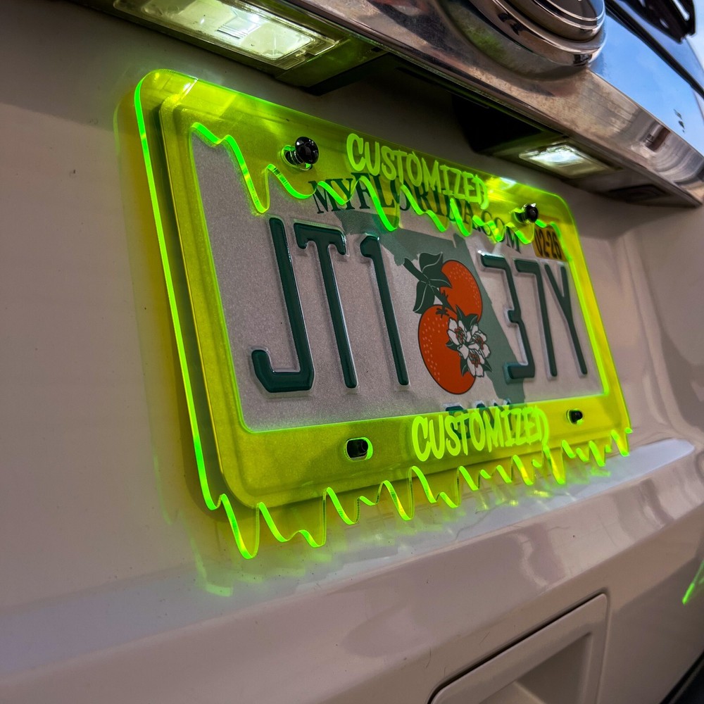 Slime CUSTOM PERSONALIZED License Plate Frame COLOR CHOICE