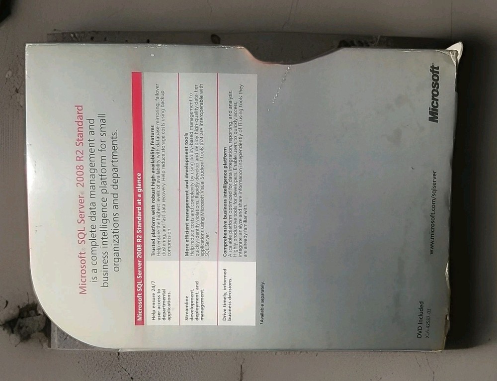 Microsoft SQL Server 2008 R2 Standard,SKU 228-09180,32/64-bit,10 CAL,Full Retail