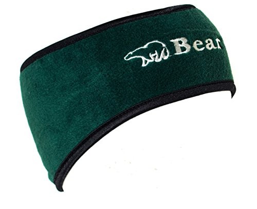 Bear Fleece Ear Warmer Headband - Full Coverage - One Size, Green