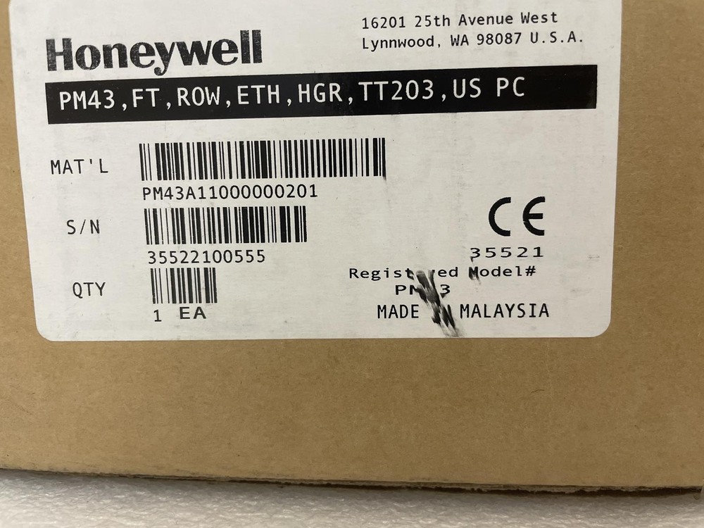 HONEYWELL INTERMEC PM43 BARCODE LABEL PRINTER PM43A11000000201 TT203
