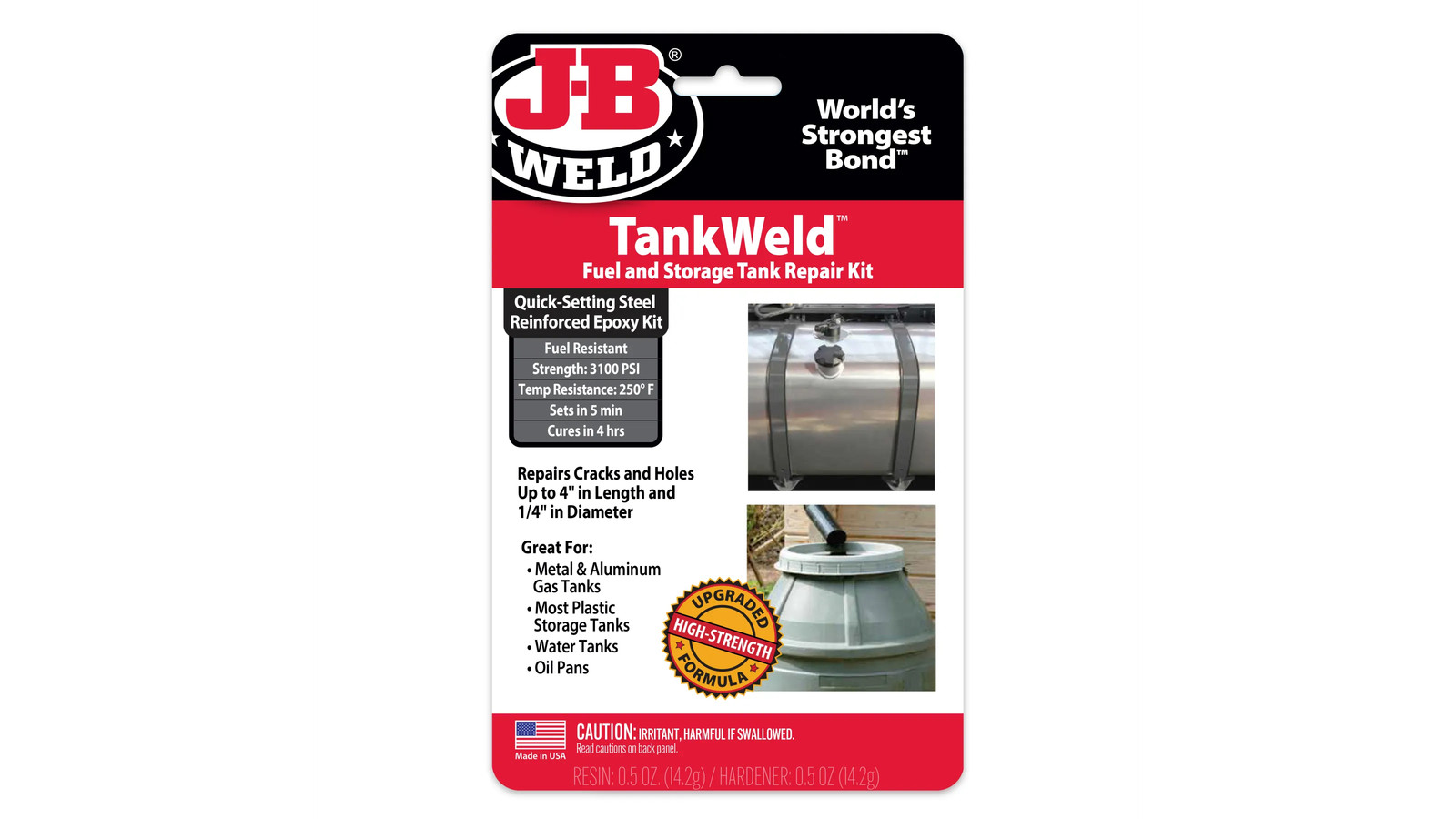JB Weld Metal Fuel Tank Repair Kit, Gray (2110)