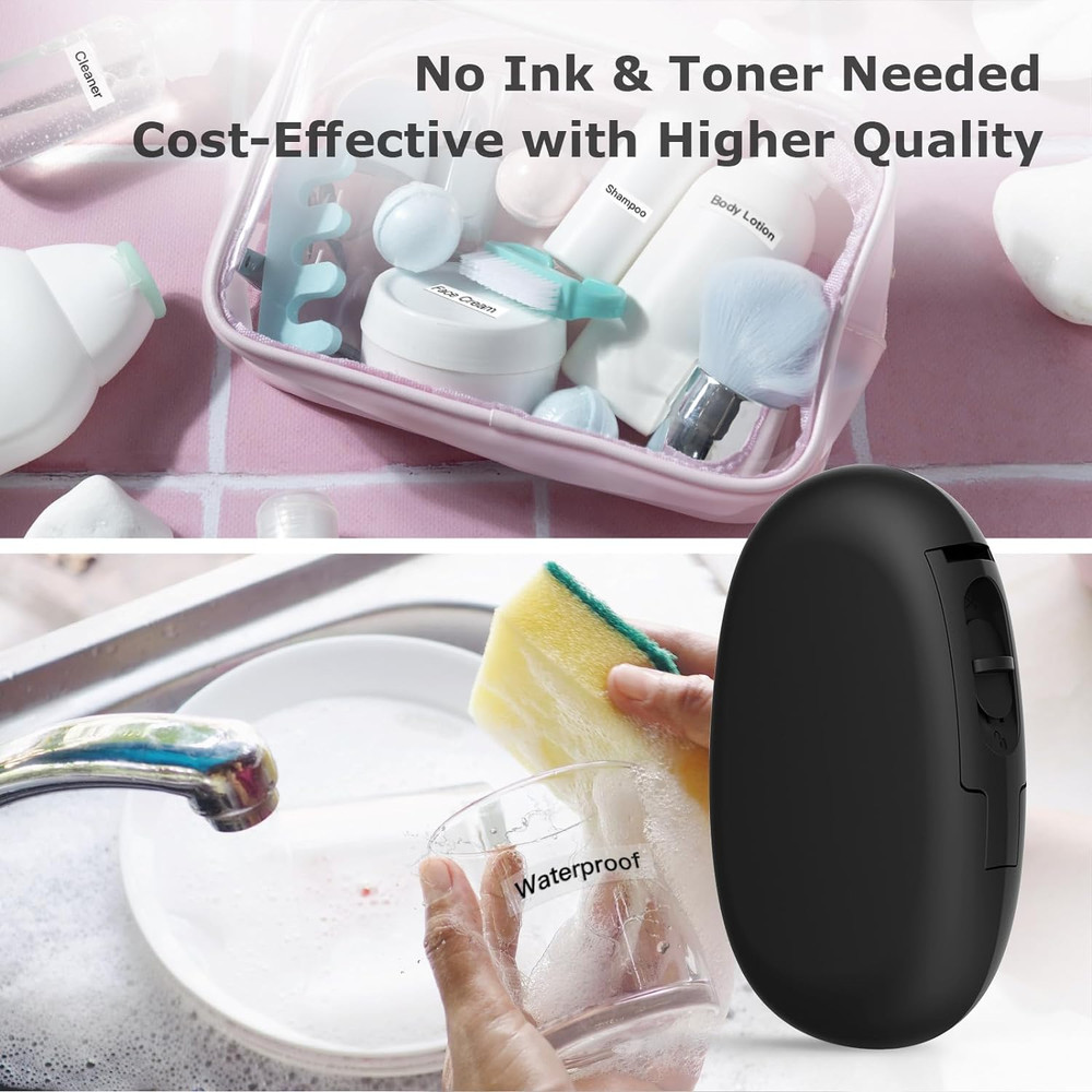 E10 Bluetooth Label Maker Machine with Tape, Continuous Waterproof Label, Versat