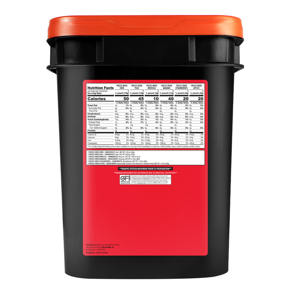 Readywise Fruit and Vegetable Bucket (104 Total Servings)