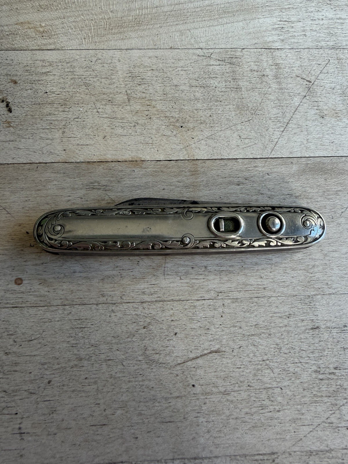 Antique Victorian Schrade Pocket Knife Sterling Silver Dual Blade Walden, NY