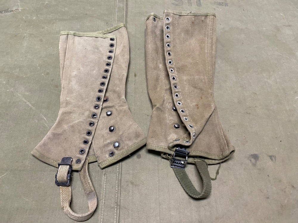 ORIGINAL WWII US ARMY M1938 COMBAT FIELD LEGGINGS- SIZE 2R