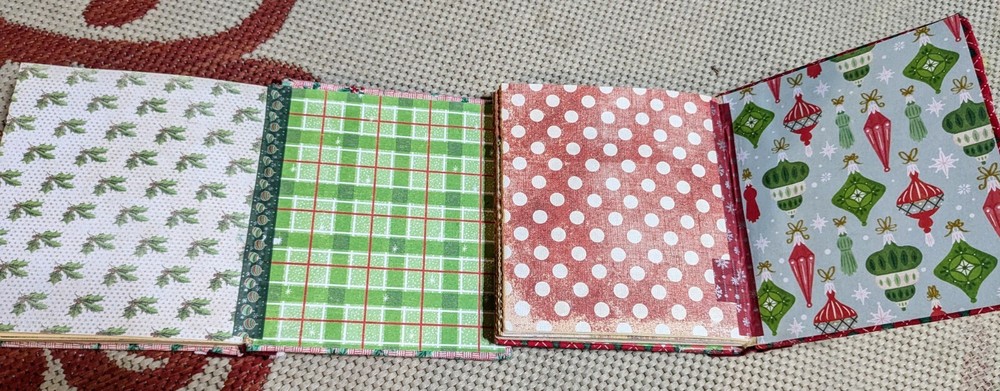 Fabric Covered Christmas Themed Diary's
