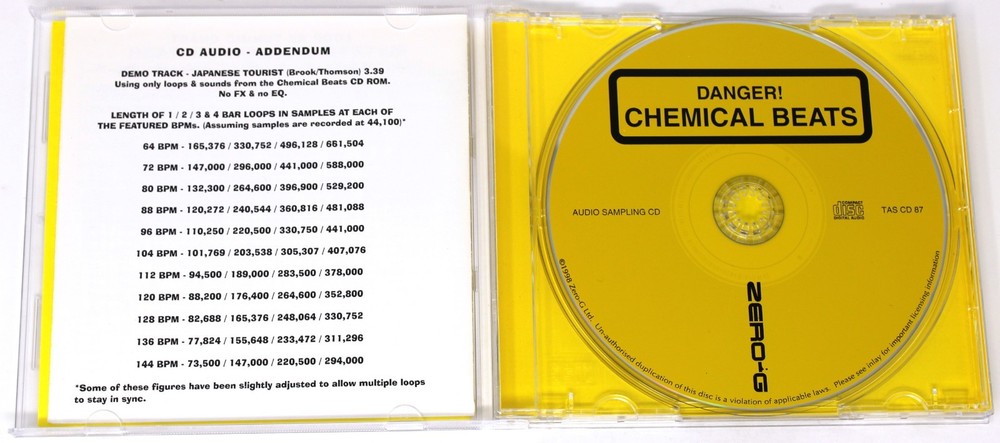 Zero-G Chemical Beats Sample/Sound Library/Sampling CD 1998