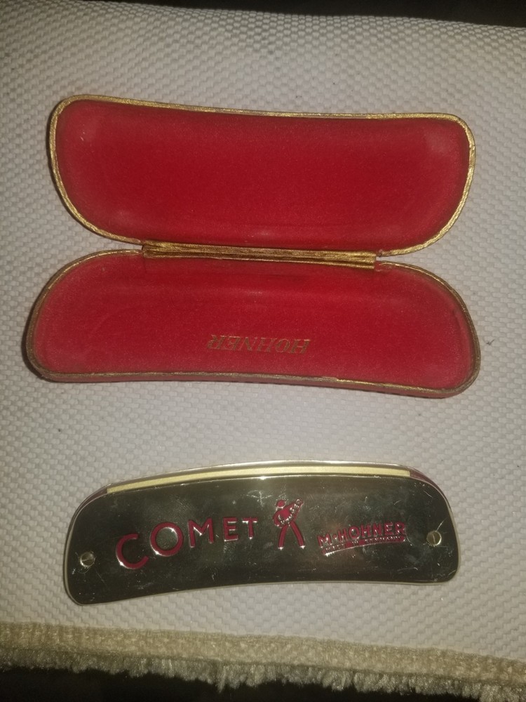 Vintage M. Hohner Comet Harmonica w/ Original Case – Made in Germany – C