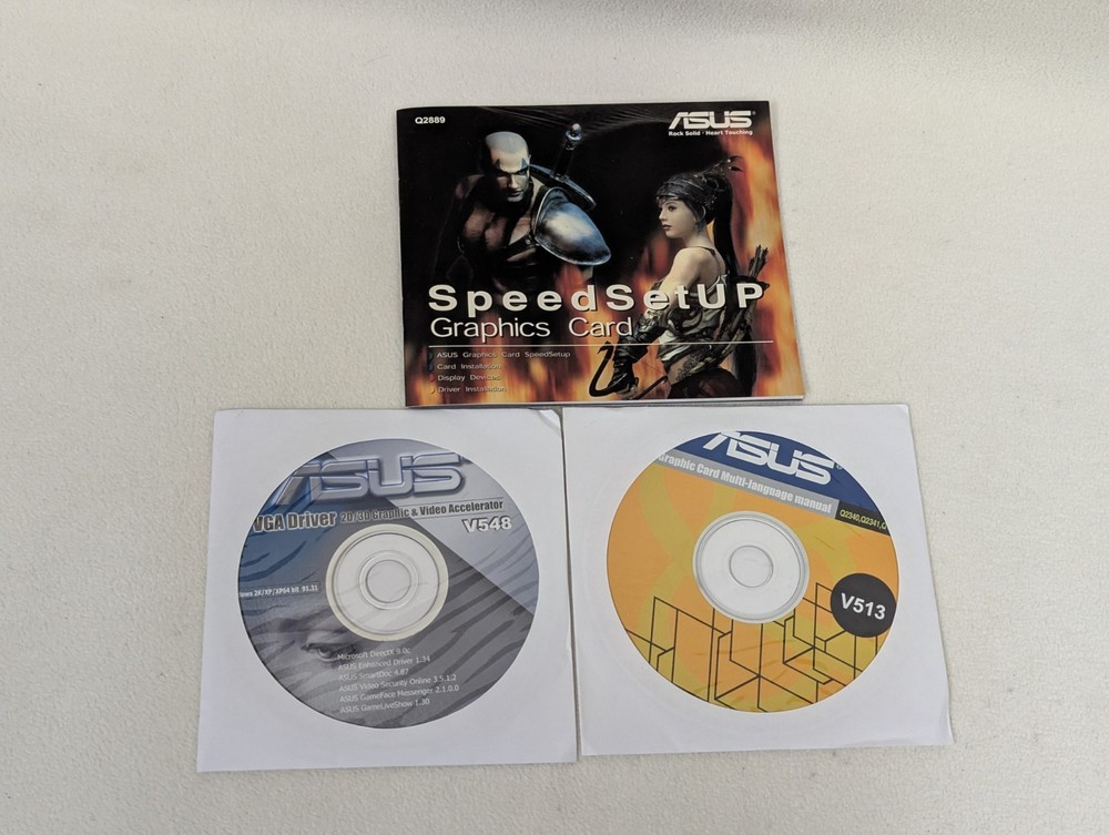 ASUS Graphics Card User Guide Installation Speed Setup CDs v513 v548 Windows