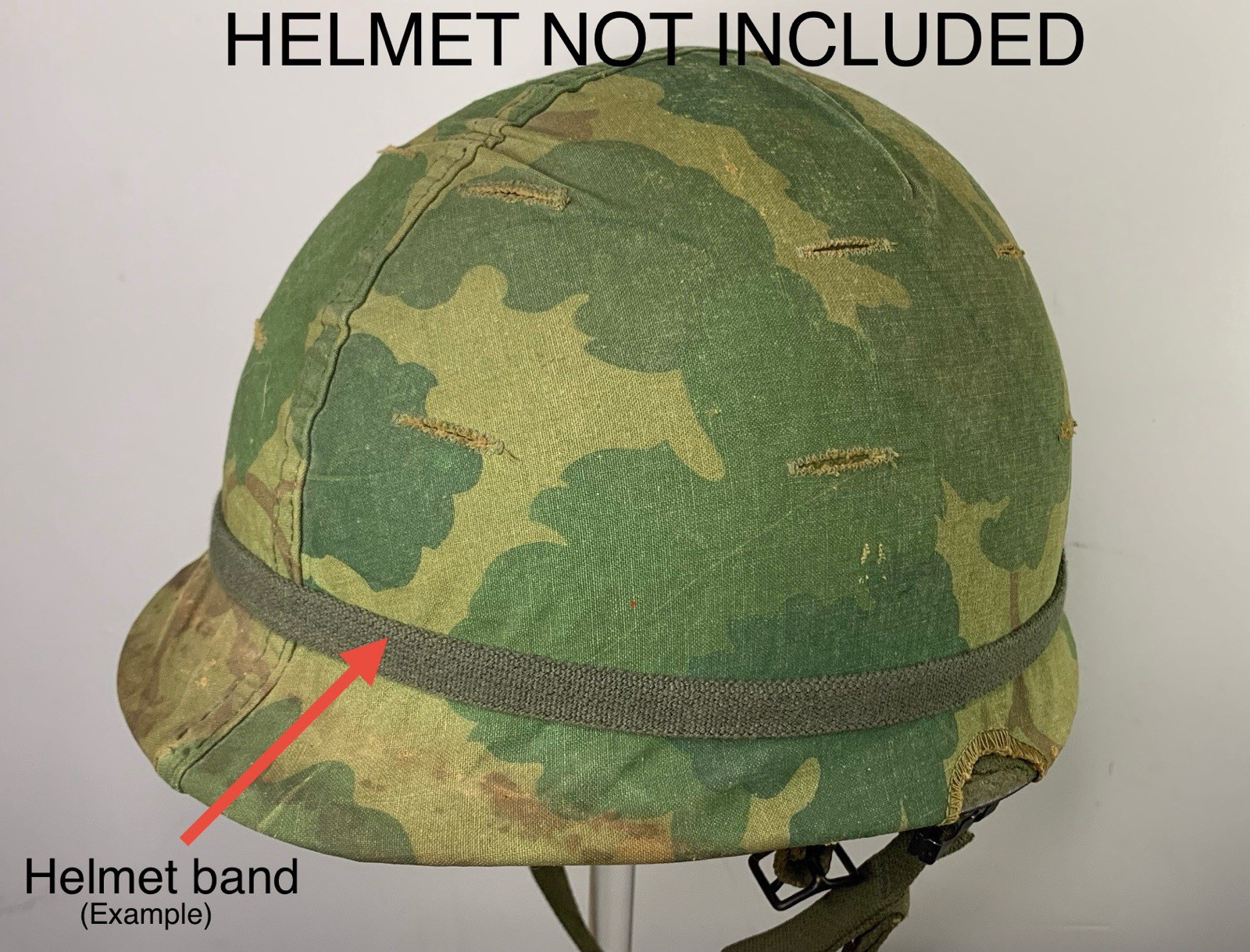 Vietnam War Helmet Band original USED condition M1 Camo Cover Band NO CATEYES