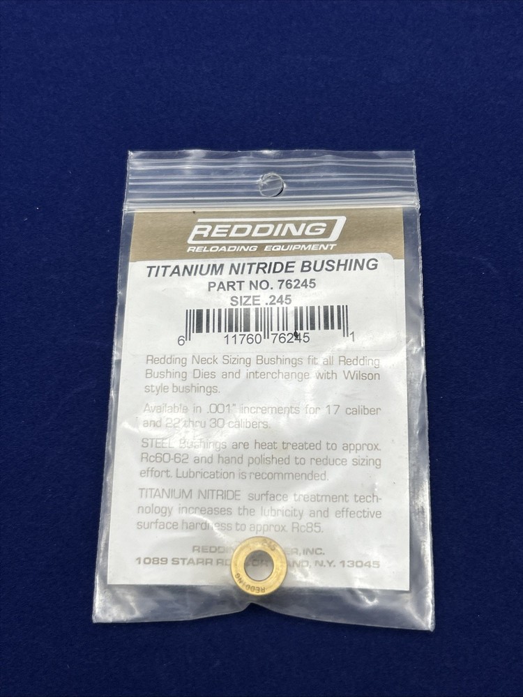 Redding Titanium Nitride Bushing .245 #76245