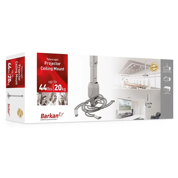 BARKAN 91.S Telescopic Projector Ceiling Mount UP to 44lbs