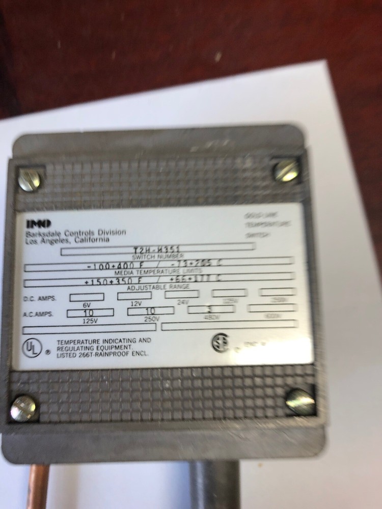Barksdale T2H-H351 Temperature Switch