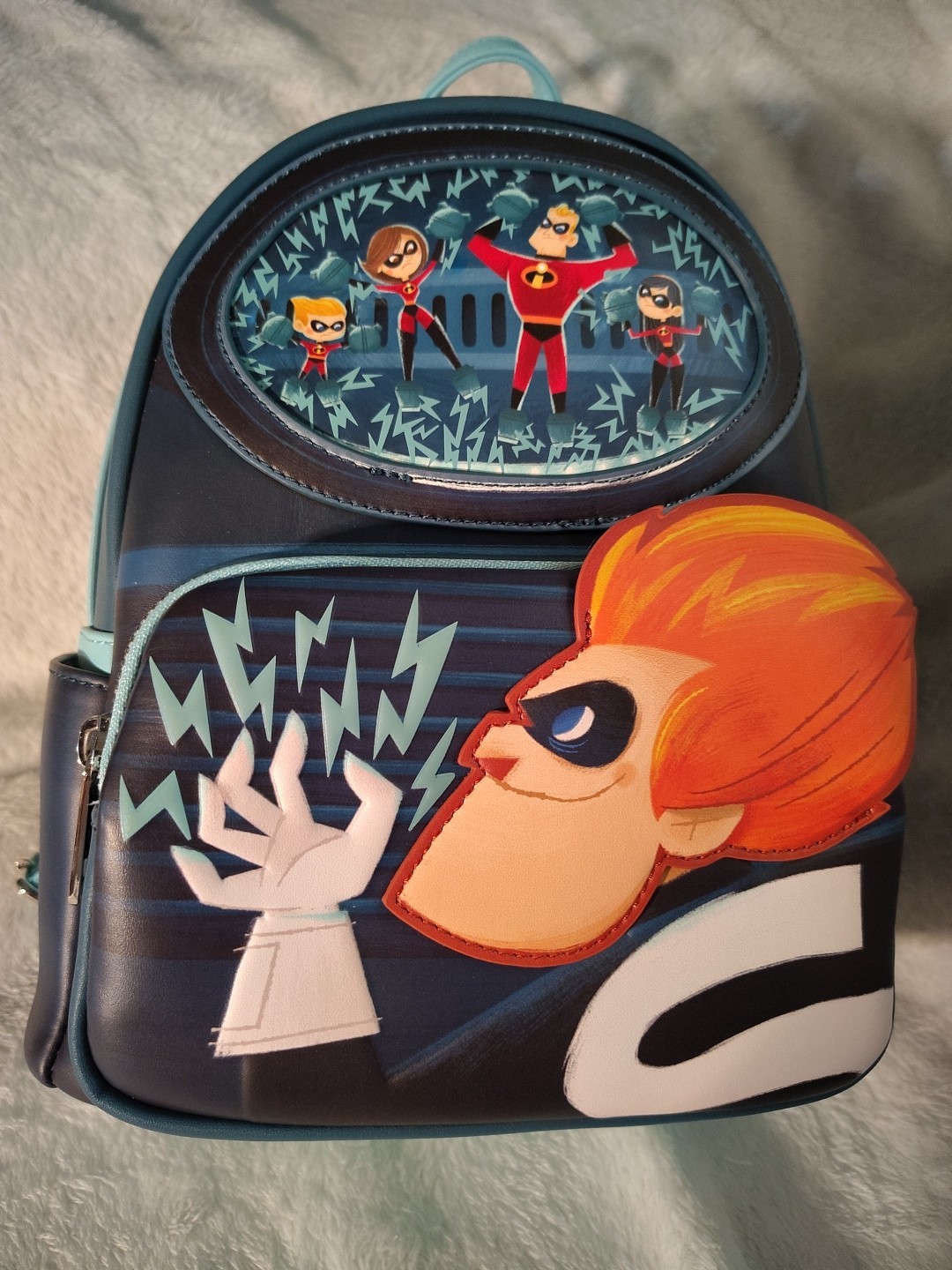 Loungefly Disney Pixar the Incredibles Syndrome Mini Backpack/bag Glows NWT