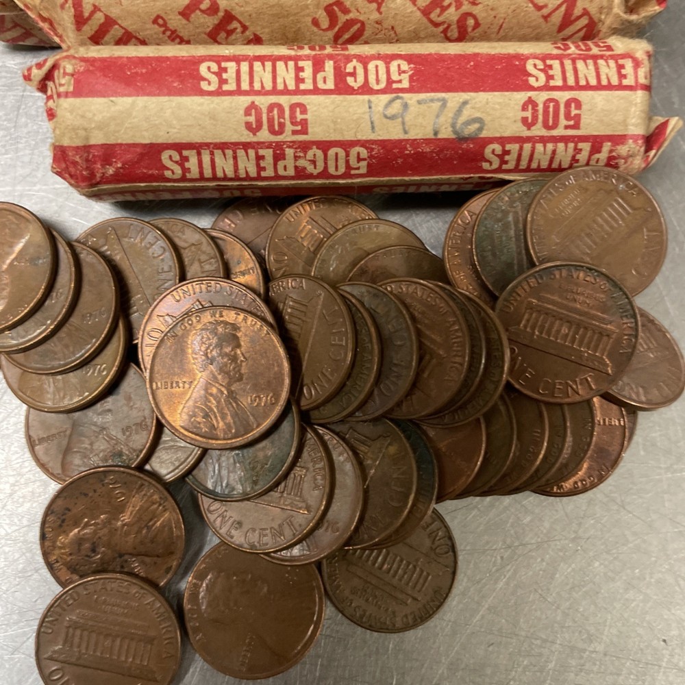 1976 Lincoln Memorial Cent Roll - Circulated Possible Errors