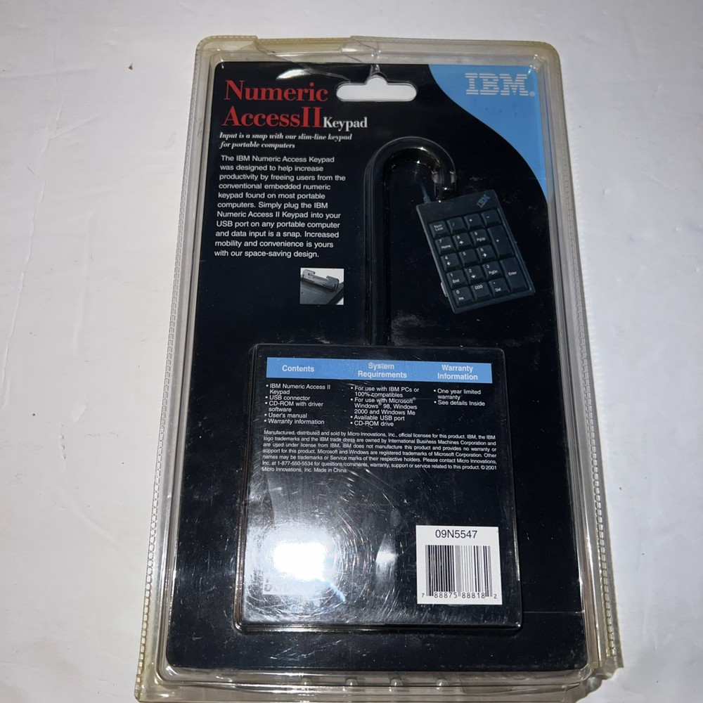 Micro Innovations 09N5547 Numeric Access II Keypad (USB) by IBM