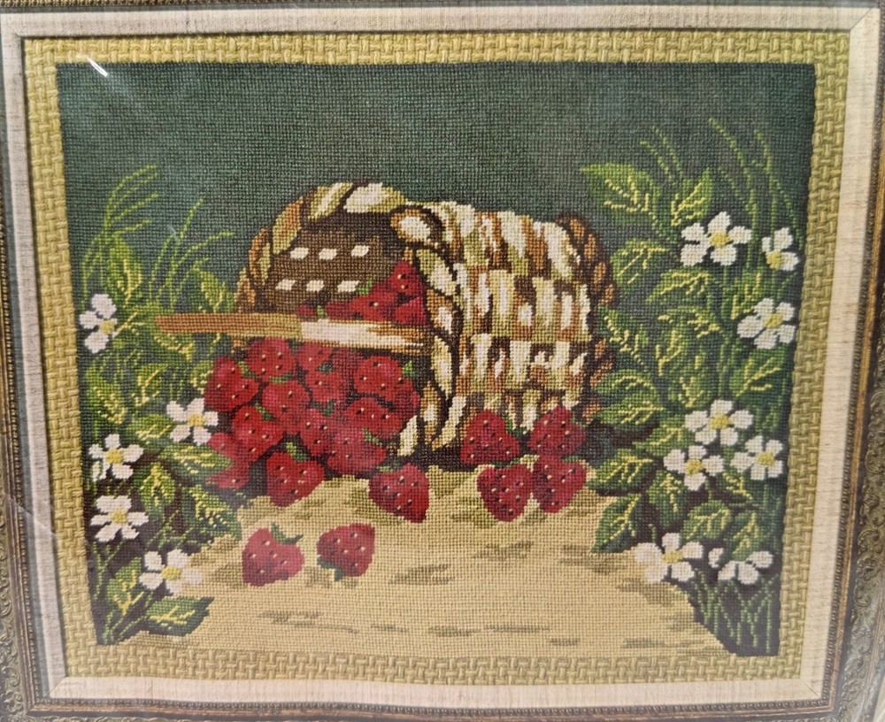 Bucilla Needlepoint Kit 4900 "Strawberry Basket" ~ Sealed