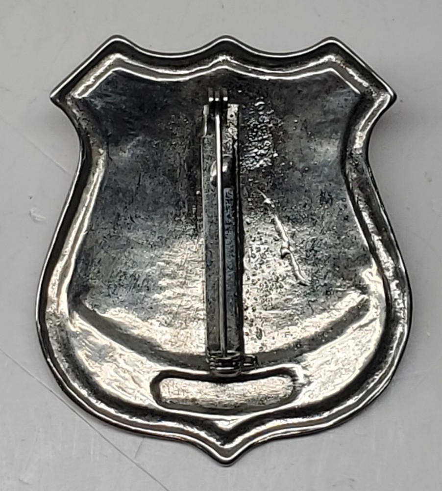 Vintage Security Guard Badge Security Enforcement Officer Silver
