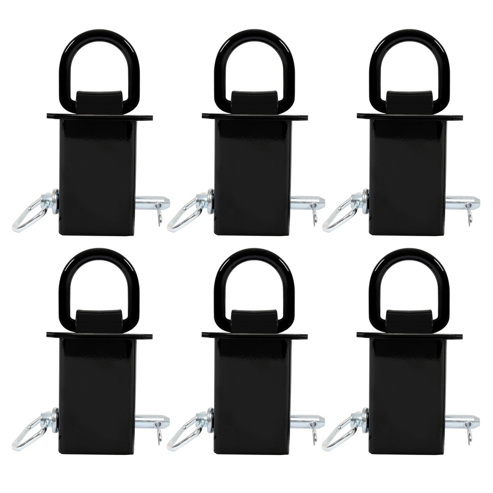 6Pcs Trailer Stake Pocket D-Ring Tie Down Flatbed Utility Capacity 12000lbs