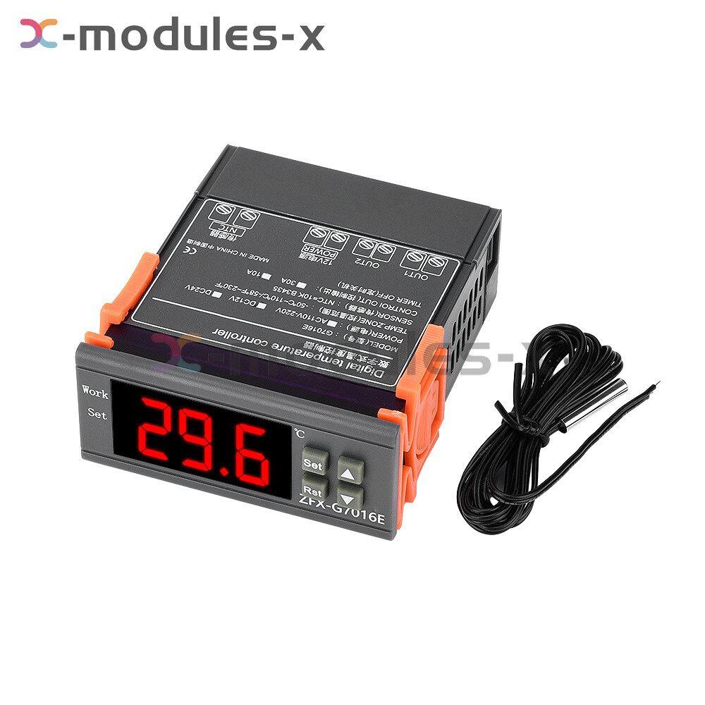 G7016E Digital Intelligent Temperature Controller NTC Waterproof Probe 12V/24V