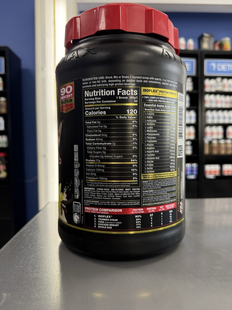 ISOFLEX Pure Whey Protein Isolate 2lbs Vanilla
