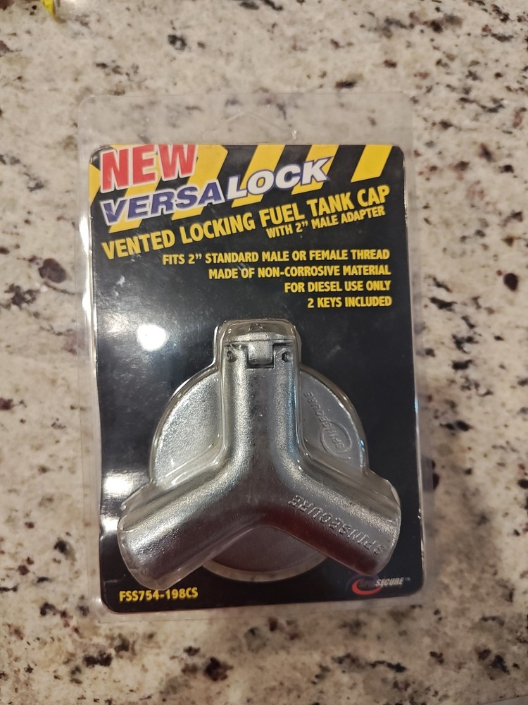 Flow Security Systems VersaLock | Vented Locking Fuel Tank Cap With Adapter 2"