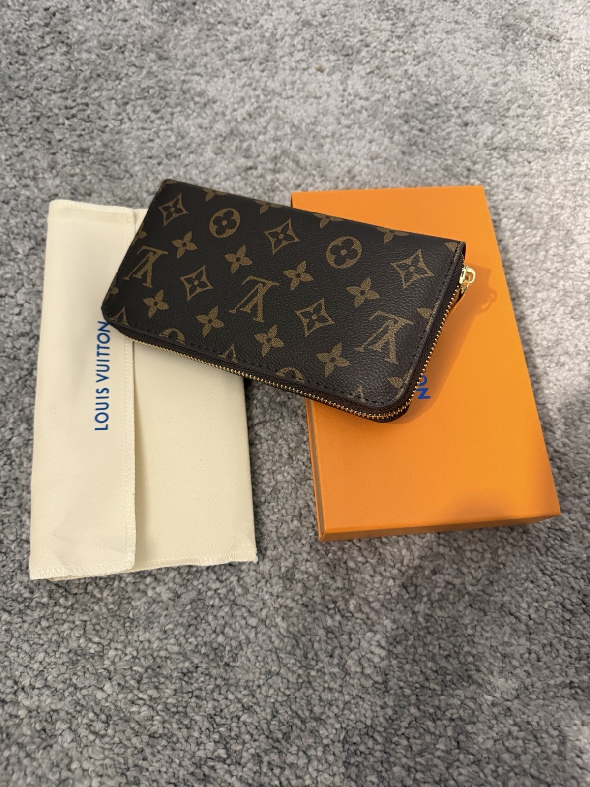 Louis Vuitton Monogram Zippy Zip Wallet Brown Long Wallet