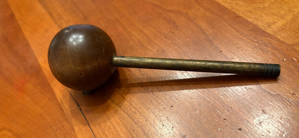 Vintage Muzzleloader Bullet Starter Brass & Wood