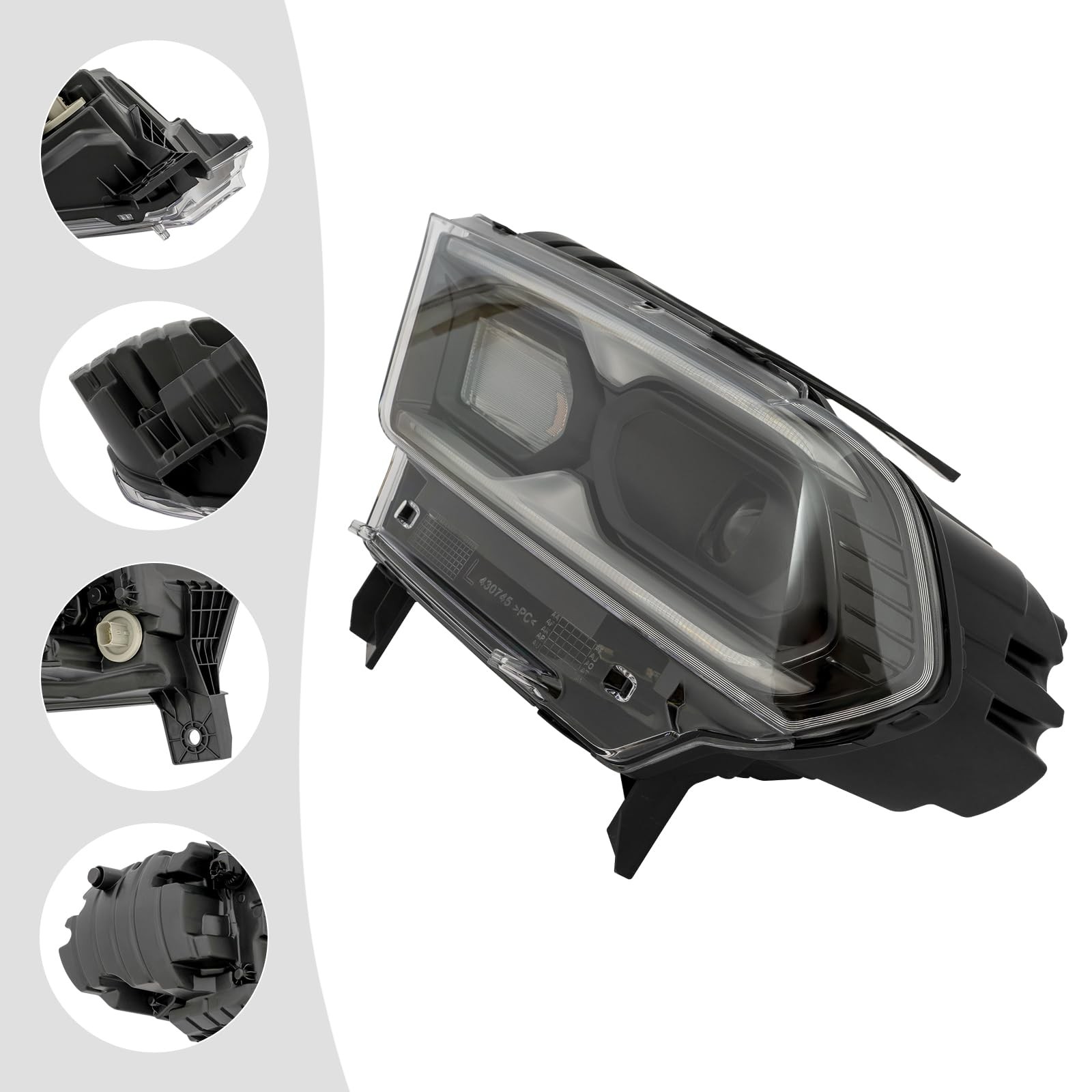 For 2021-2023 Dodge Durango Headlight Assembly - LED+Halogen Headlamp Left Side