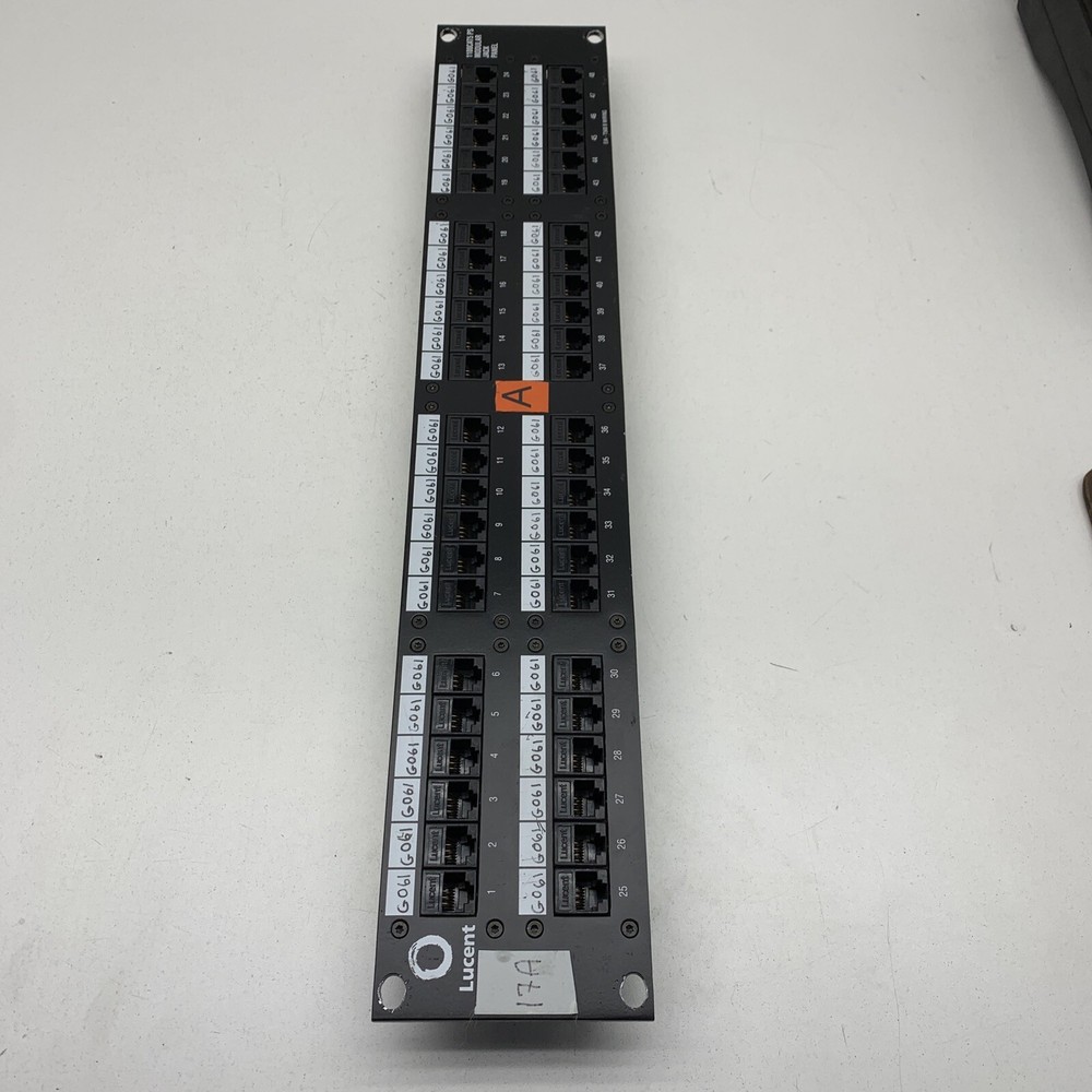 Lucent 1100CAT5-PS Modular Jack Patch Panel CAT5 RJ45 Ethernet 48-Port