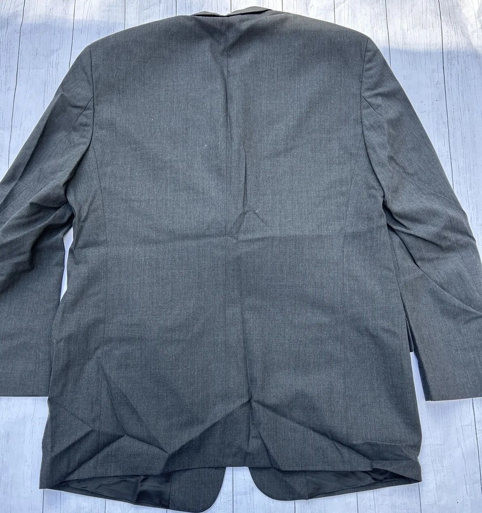 DKNY Essentials Men's Wool Three Button Blazer Black Size 44T