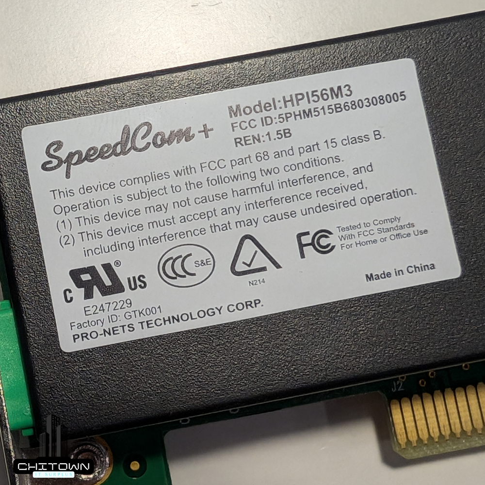 Speedcom+ Motorola Chipset 56K Modem HPI56M3