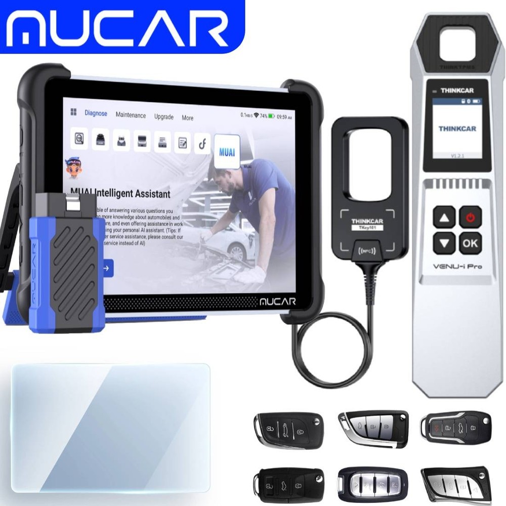MUCAR 892BT Extension Tools Car TPMS K'ey Programmer Bidirectional Scanner Free