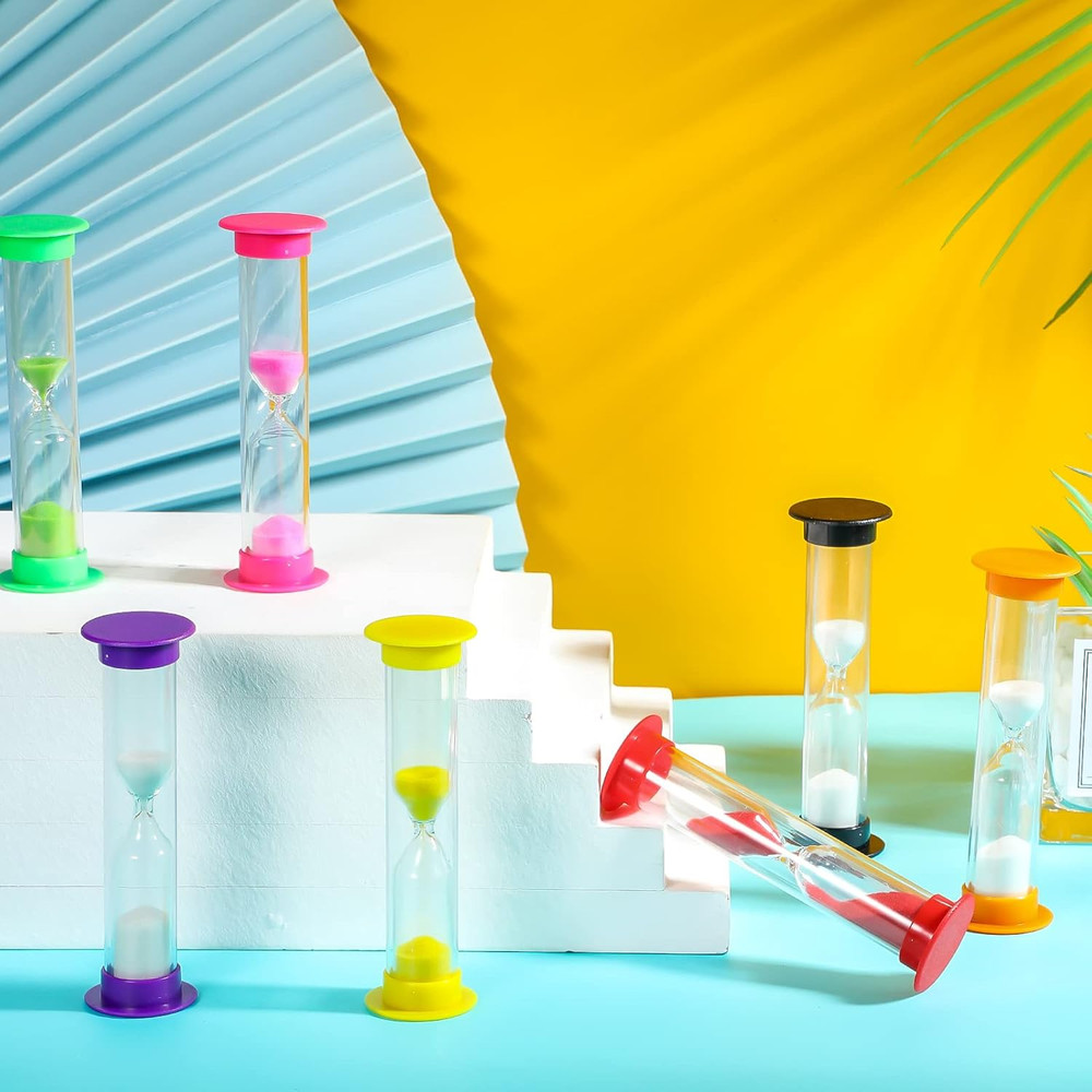 24 Pcs 5 Minute Sand Timer Plastic Hourglass 5 Min Visual Timer Mini Classroom S