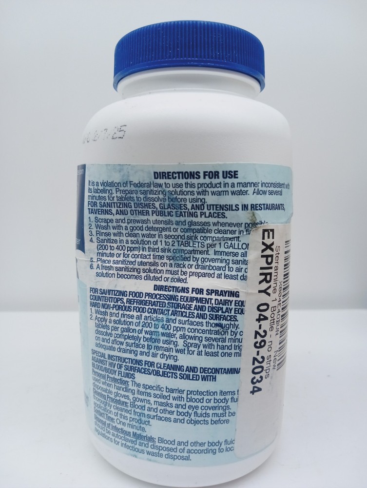 Steramine 1-G Tablets 150 Tablets Multi-Purpose Sanitizer
