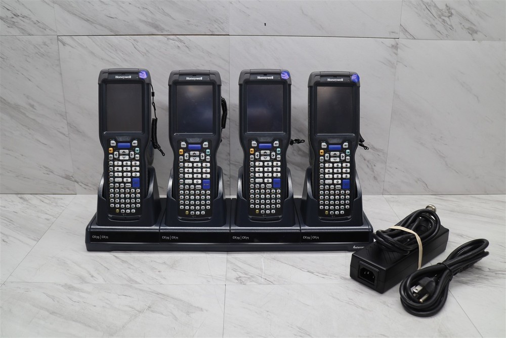 4 LOT Honeywell CK75 Barcode Scanner CK75AA6MN00A6400 Dock, Adapter, Android 6.0