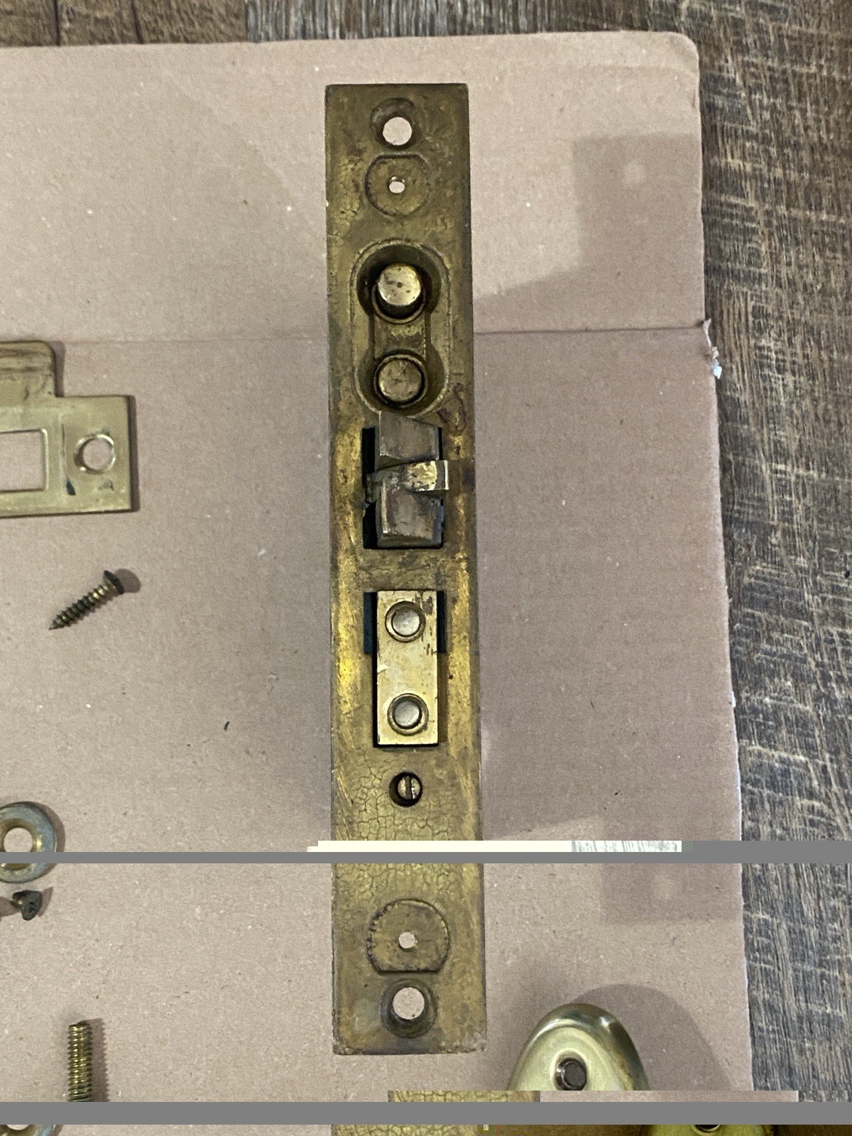 Vintage Brass Baldwin Entry Mortise Lock Set Springfield Estate Collection 1970s