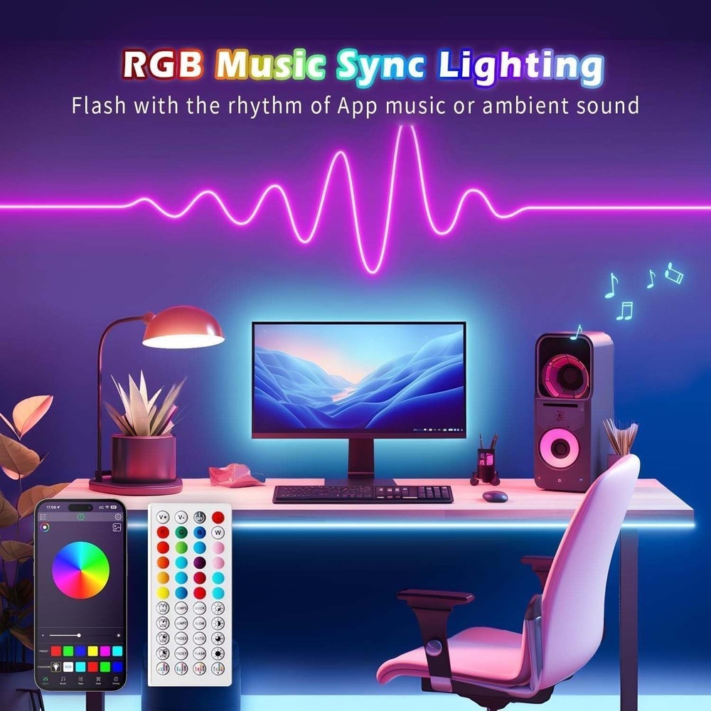 Waterproof 32.8ft LED Neon Rope Lights - Energy-Efficient Decor Solution